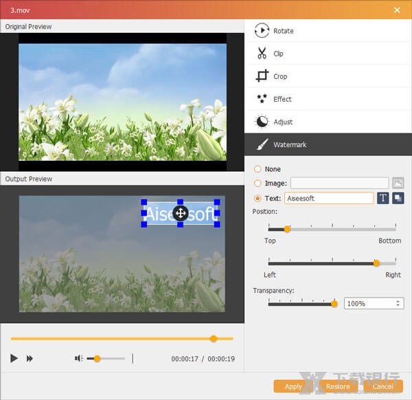 Aiseesoft Burnova在刻录之前编辑视频效果教程图片7