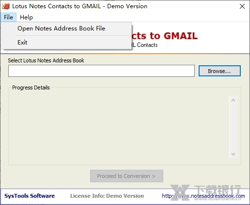 Lotus Notes Contacts to Gmail软件截图2