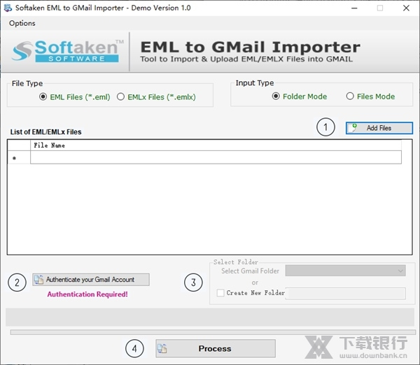 Softaken EML to GMail Importer软件截图1