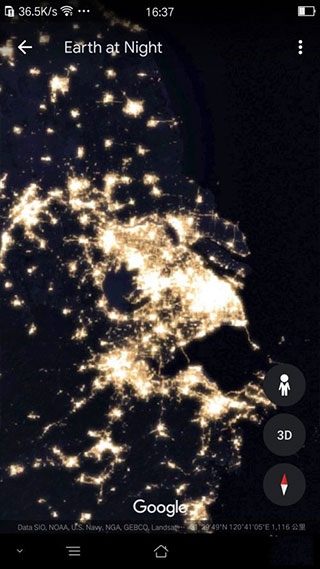 谷歌地球app查看地球夜景方法图片6