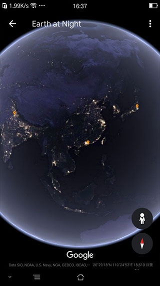 谷歌地球app查看地球夜景方法图片5